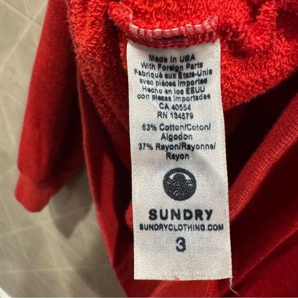 Sundry Striped Star Raglan Sweatshirt - Picture 9 of 11